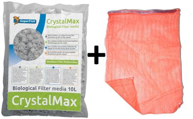 10 Liter Superfish Crystalmax Filtermaterial + Filtermedienbeutel Teich & Aquarium