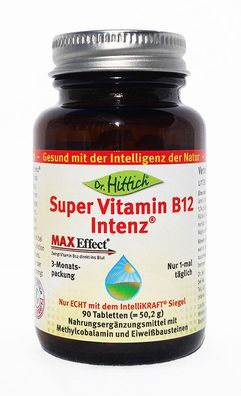 Dr. Hittich Super Vitamin B12 Intenz, 1/2/4x 90 Tabletten, Methylcobalamin sublingual