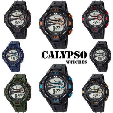 Calypso K5695 Herrenuhr digital Chrono mit PU-Armband