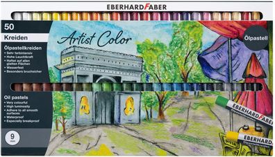 Eberhard Faber 522050 - Artist Color Ölpastell-Kreiden in 50 Farben, bruchsicher ...