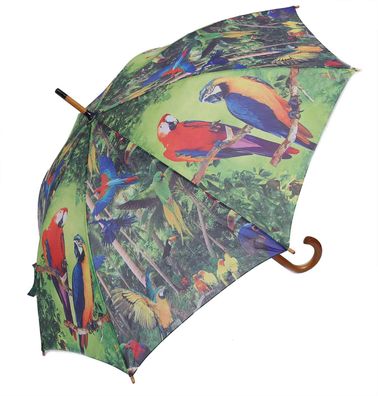 Regenschirm Papageien, Stockschirm Schirm Schirme Vögel Tiere Aras Papagei Ara Vogel