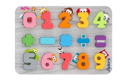 Zahlen 1-9 Holz Legepuzzle Puzzle Buchstaben Lernspielzeug Kinderspielzeug 15 Teile