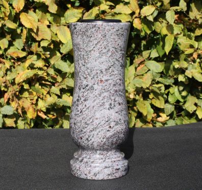 Vase Steinvase Grabvase Gartenvase Granitvase aus Granit Orion hell