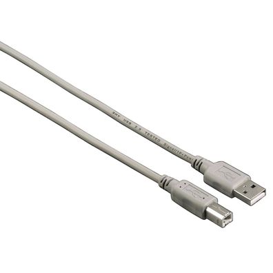 Hama 2,5m USBKabel Anschlusskabel USB 2.0 für PC Drucker Druckerkabel Scanner