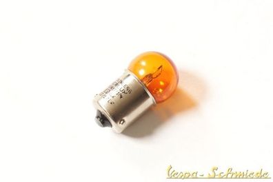 Glühlampe - Gelb / 12V / 10W / Bau15s - Auto Oldtimer Orange Blinker Glühbirne