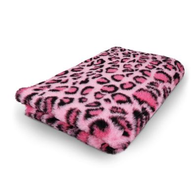 Vet Bed Hundedecke Hundebett Schlafplatz 100 x 75 cm Leopard rosa