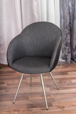 Moderner Stuhl Maridi 103 für Esszimmer, Schwarz, 88 x 61 x 56 cm, Stoffbezug un