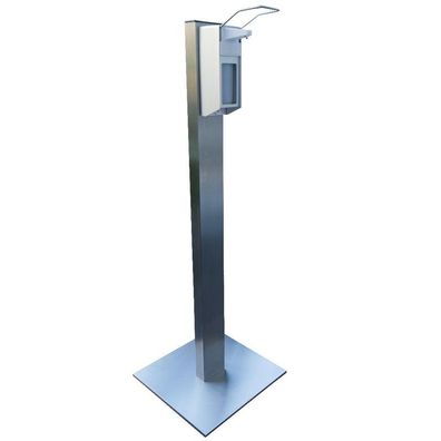 Hygiene Stand Tower - Edelstahl - Säule + Aluspender 500ml mit Alufront