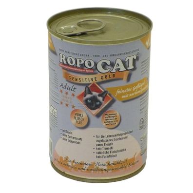 Ropo Cat?Sensitive Gold Feinstes Geflügel mit zartem Gemüse - 24 x 200g?Nassfutter