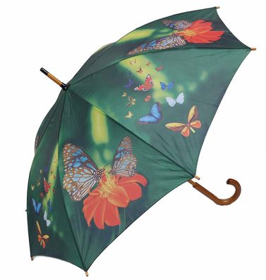 Regenschirm Schmetterlinge, Stockschirme Schirm Schirme Falter Blumen