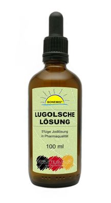 Lugolsche Lösung, Originalrezeptur, Pharmaqualität, 100 ml, mit Pipette