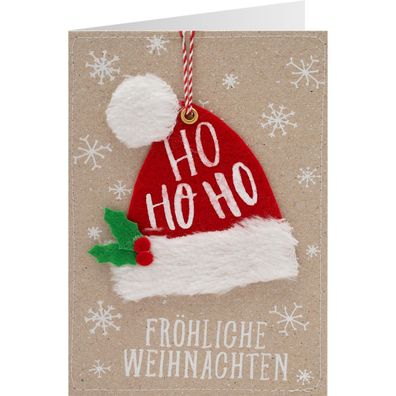 Sheepworld AG Weihnachtskarten Grusskarte "Fröhliche Weihnachten " Handarbeit Neuware