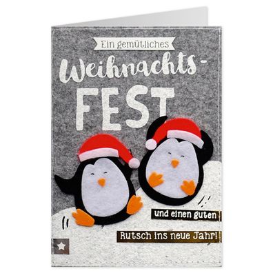 Sheepworld AG Weihnachtskarten Grusskarte "Weihnachtsfest" Handarbeit Neuware