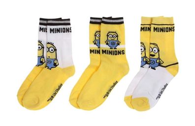 3 Paar Minions Kinder Socken Strümpfe