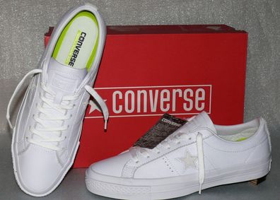 Converse 155547C ONE STAR OX Echt Leder Schuhe Sneaker Boots 44 Delux White
