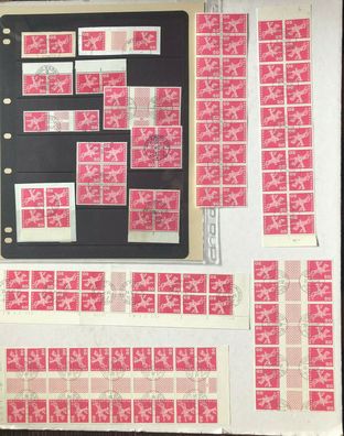Schweiz - Umkehrmarken 20 Rp - Gestempelt 1962 in diversen Variationen