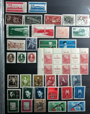 DDR 1957 bis 1965 - lückenhaft- Postfrisch inkl. Farbdifferenz Michel Nr 622