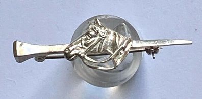 Dubai World Cup - Brosche 925er Silber mit einem Pferd - 5 cm