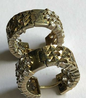 Ohrstecker DQCZ 925 Sterling Silber vergoldet - mit schönen Steinen besetzt