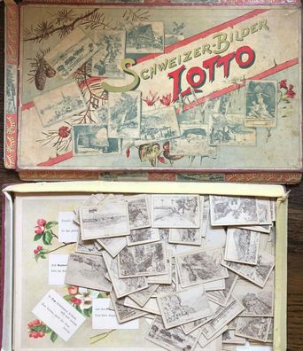Schweizer-Bilder Lotto - Vintage Spiel um 1930