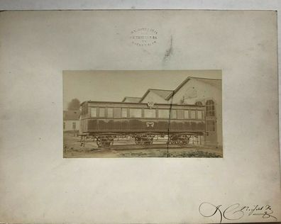 Waggonfabrik J.C. Reifert - original signiertes Foto von 1876 - 18 x 10 cm
