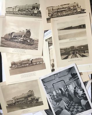 Lok ( Locomotive ) - 53 Fotobeilagen um 1925 aus " The Locomotive " und anderes