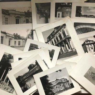 35 architektonische Aufnahmen von Chateaus in Frankreich um 1900 auf Pappe