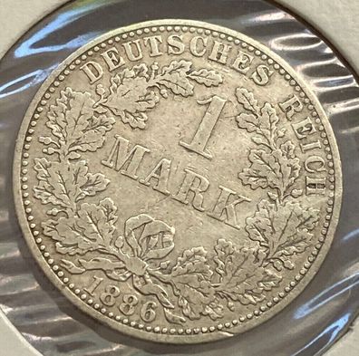 Preussen - Eine Mark Silber Münze Deutsches Reich von 1886 A
