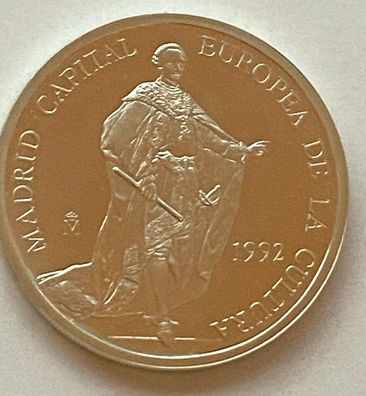 Silbermünze ECU Espana 1992 - Erhaltung PP = Polierte Platte