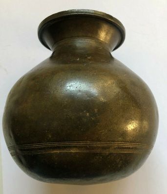 Kugelkopf Wassergefäß Bronze - Antik - sehr alt - Kunsthandwerk - 12 cm
