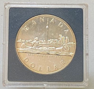 Canada Dollar 1834 Toronto 1934 - Elisabeth II - PP in Kapsel - 0,5er Silver