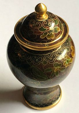 Vase Cloisonne - Messing emailliert - Japan um 1880 - ca 10 cm