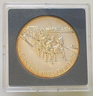 Canada Dollar 1992 - Elisabeth II - PP in Kapsel - 0,5er Silver