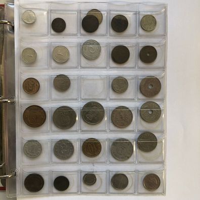 Münzalbum mit 195 Münzen aus aller Welt - s. Bilder