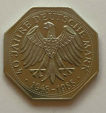 40 Jahre Deutsche Mark 1948 - 1988 - Erhaltung St Stempelglanz