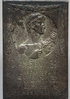 Medaille D.A. Sp.V. 1891 - St.L.M.G. 2. Preis Kornwestheim 1922