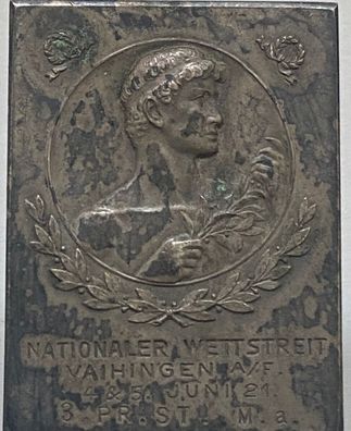 Medaille von Wilhelm & Mayer Stuttgart -Vaihingen 1921 - Nationaler Wettstreit
