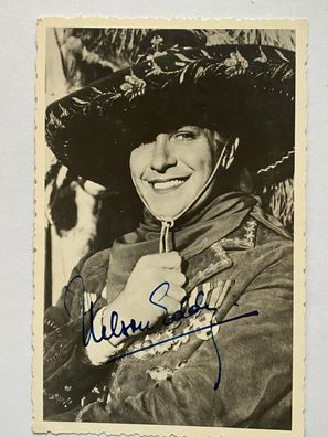 Nelson Eddy - Film - original Autogramm - Größe 14 x 9 cm