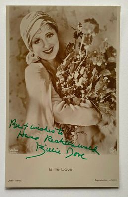 Billie Dove - Film - original Autogramm - Größe 14 x 9 cm