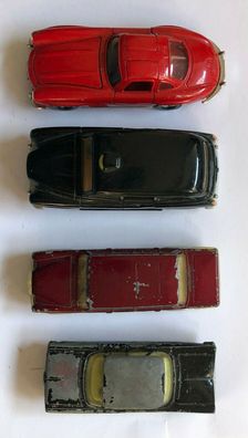 Corgi Toys - Mercedes Benz 300 SL und Pullmann, London Taxi, Chevrolet