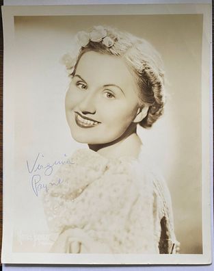 Virginia Payne - Film - original Autogramm - Großfoto 25 x 20 cm