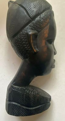 Sehr hochwertiges Museumsreplikat Afrikanischer Kopf - Hartholz 27 cm , 1,9 Kilo