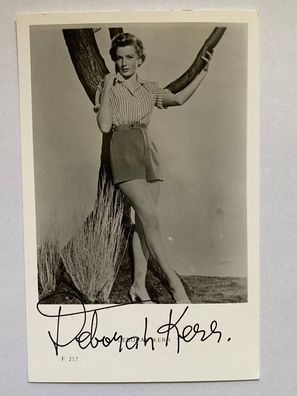 Deborah Kerr - Film - original Autogramm - Größe 14 x 9 cm