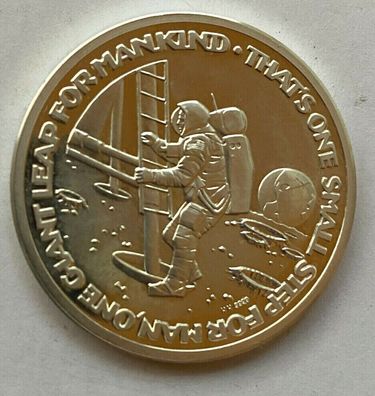 Medaillen Silber 999 - Neil Armstrong 1969 - Gedenkmünze - Erhaltung ST