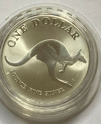 Silbermünzen Austrailian 1993 . Elizabeth II One Dollar - 1 ounce Fine Silver