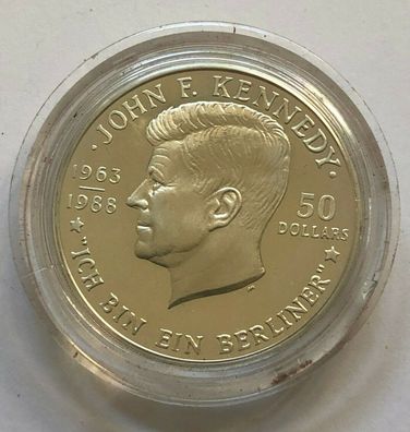 Niue 50 Dollars 1988 John F. Kennedy PP - 925er Silver - 28,7 Gramm - 37 mm