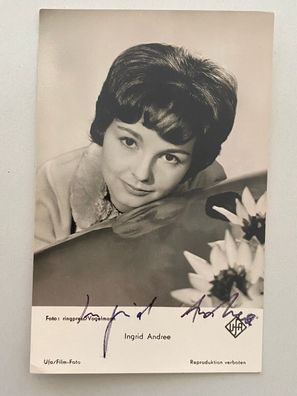 Ingrid Andree - Film - original Autogramm - Größe 14 x 9 cm
