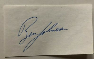 Ben Johnson - Film - original Autogramm - Größe 10 x 6 cm