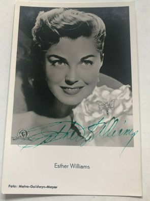 Esther Williams - Film - original Autogramm - Größe 14 x 9 cm
