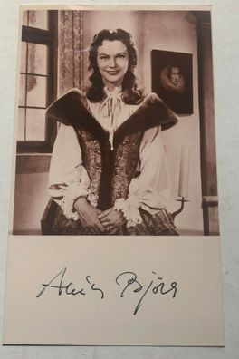 Anita Björk - Film - original Autogramm - Größe 15 x 9 cm